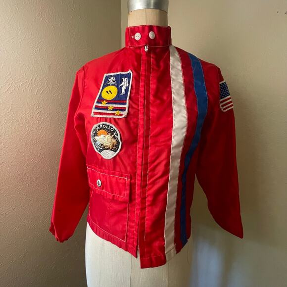 Vintage 70s M/L Child (or small adult) NASA Apollo Moto Style Windbreaker. - Picture 1 of 10